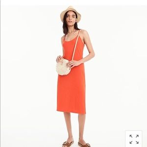 J. Crew strappy knit midi dress Cerise (red/orange